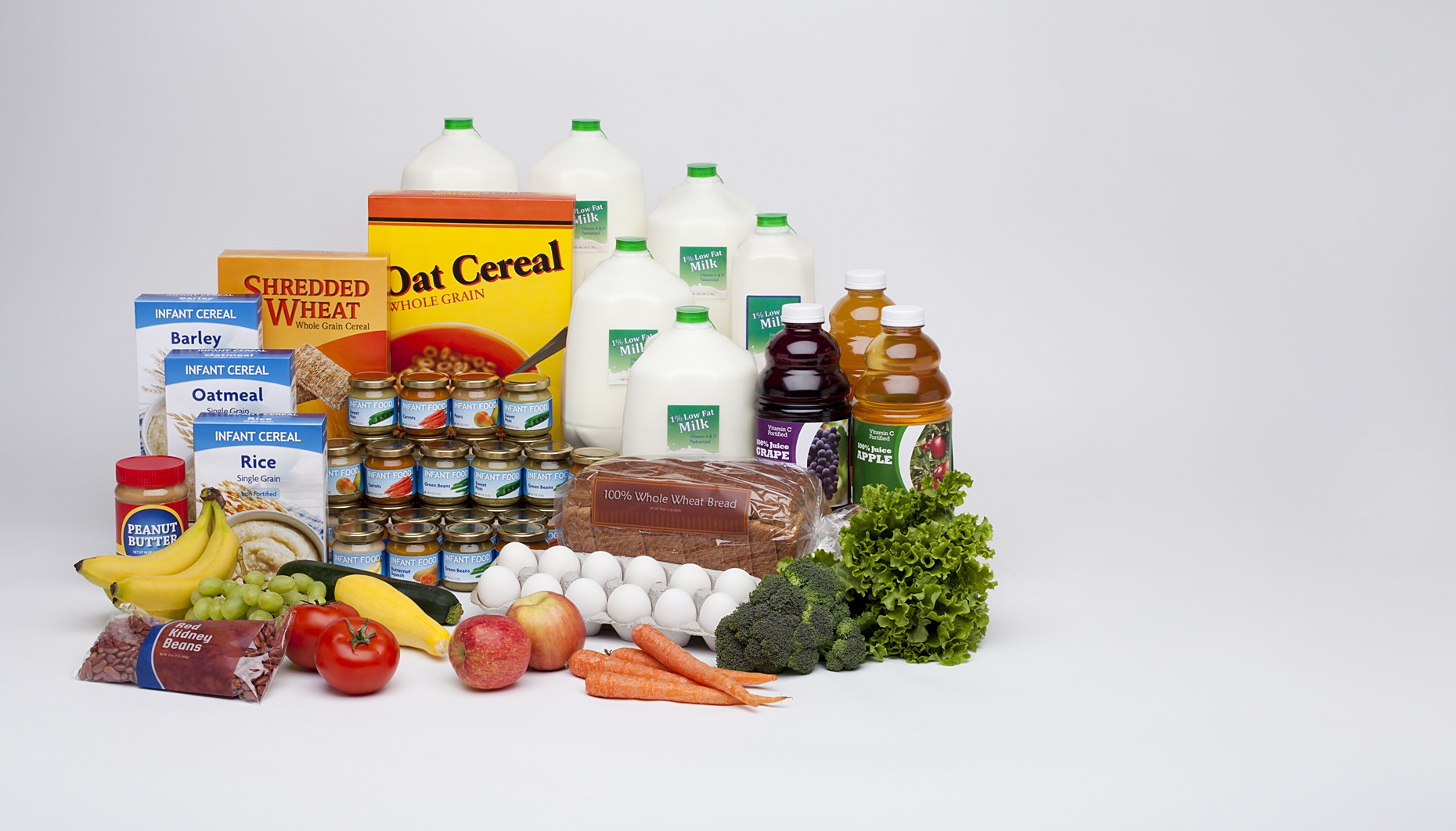 Image of the contents of a partial breastfeeding package.