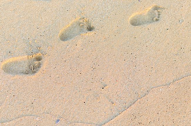 Image of footprints in the sand