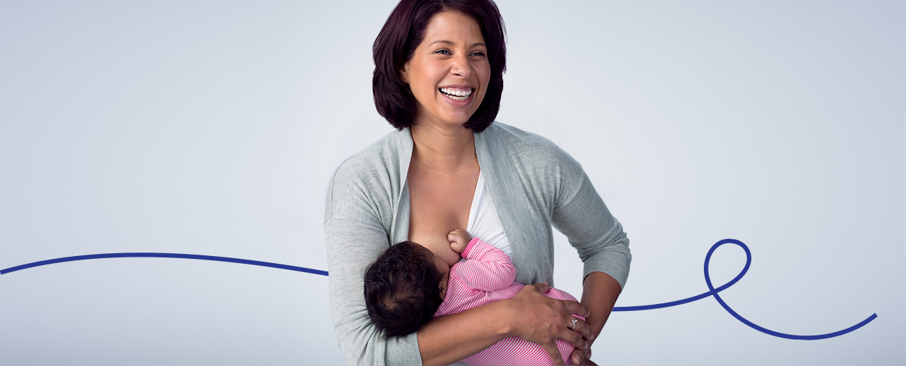 Image of a mom breastfeeding her baby