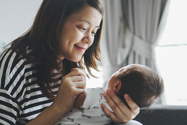 Image of a mom with her baby