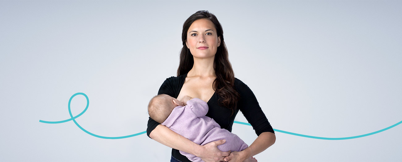 Image of a mom breastfeeding her baby
