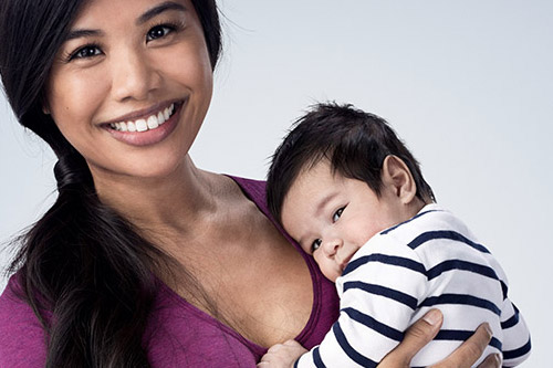 Image of a mother breastfeeding her baby