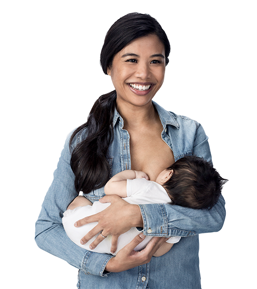 Image of a mom breastfeeding her baby