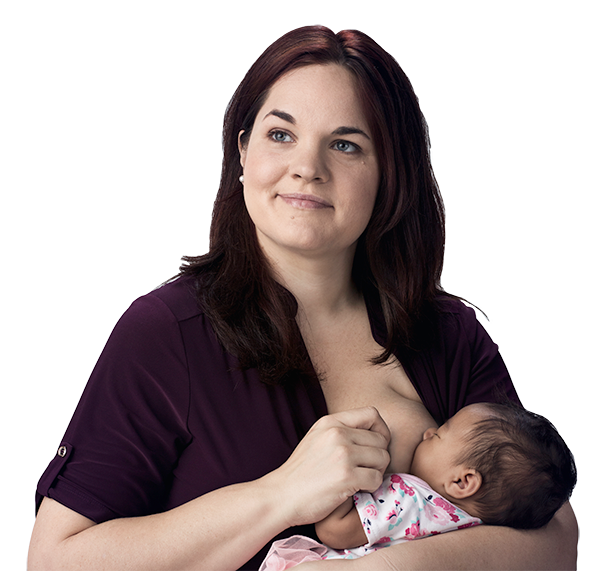 Image of a mom breastfeeding her baby