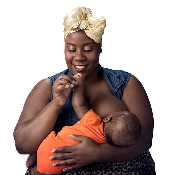 An image of a mother breastfeeding her baby