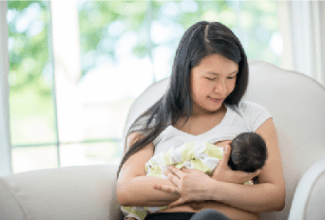 Mom Holding Baby